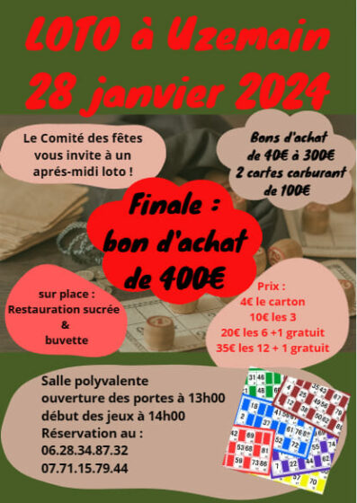 Loto du comité des fêtes