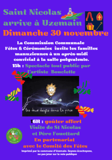 Spectacle et Goûter de St Nicolas